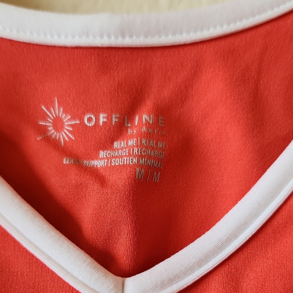 Aerie Coral Realme Longline Sports Bra - M - Picture 2 of 3